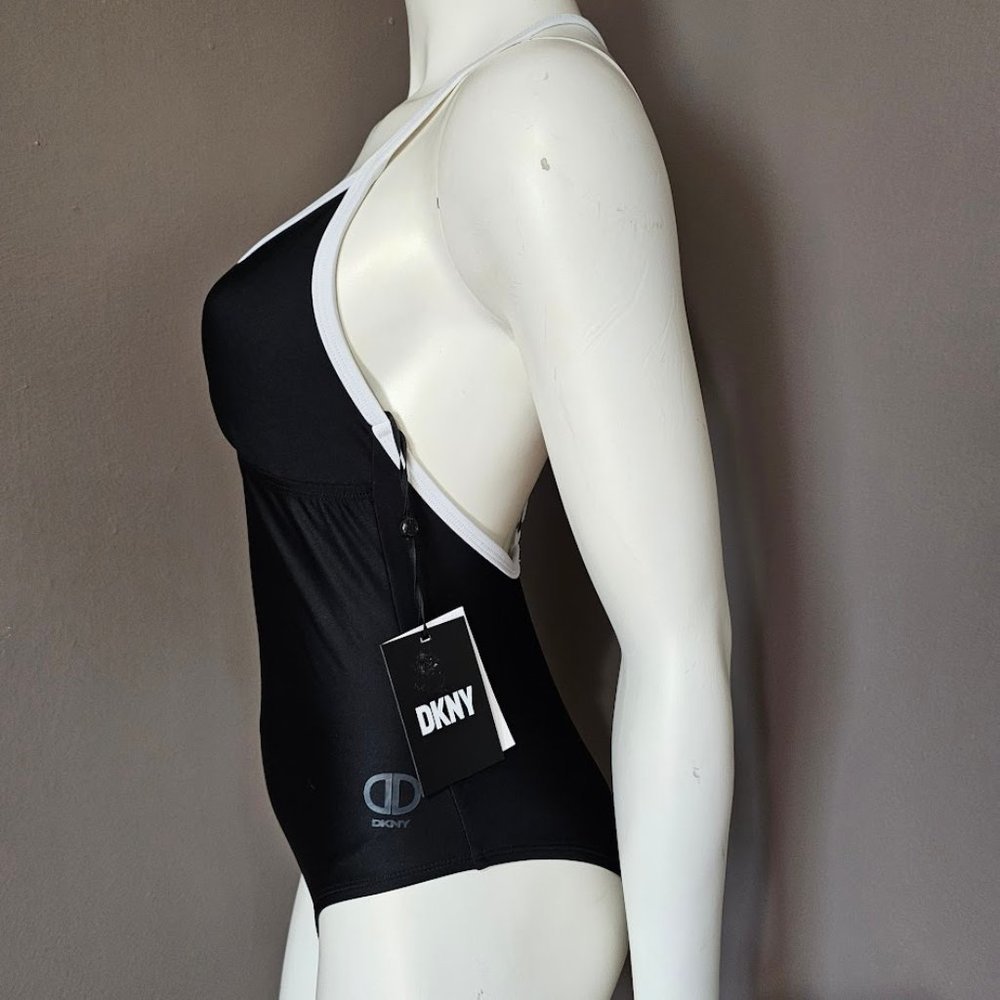 DKNY T-Back One-Piece Swimsuit - Picture 3 of 12
